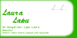 laura lapu business card